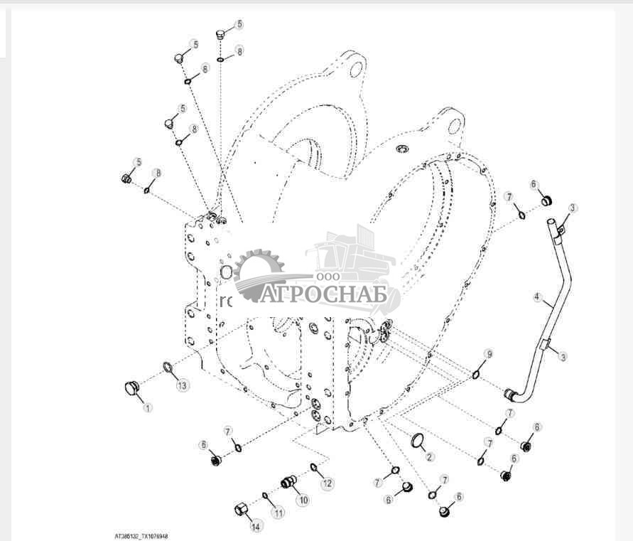 Внутр. линии лебедки (лебедка модели 4000) 